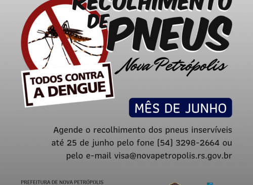 Foto-Nova Petrpolis promove Recolhimento de Pneus em junho